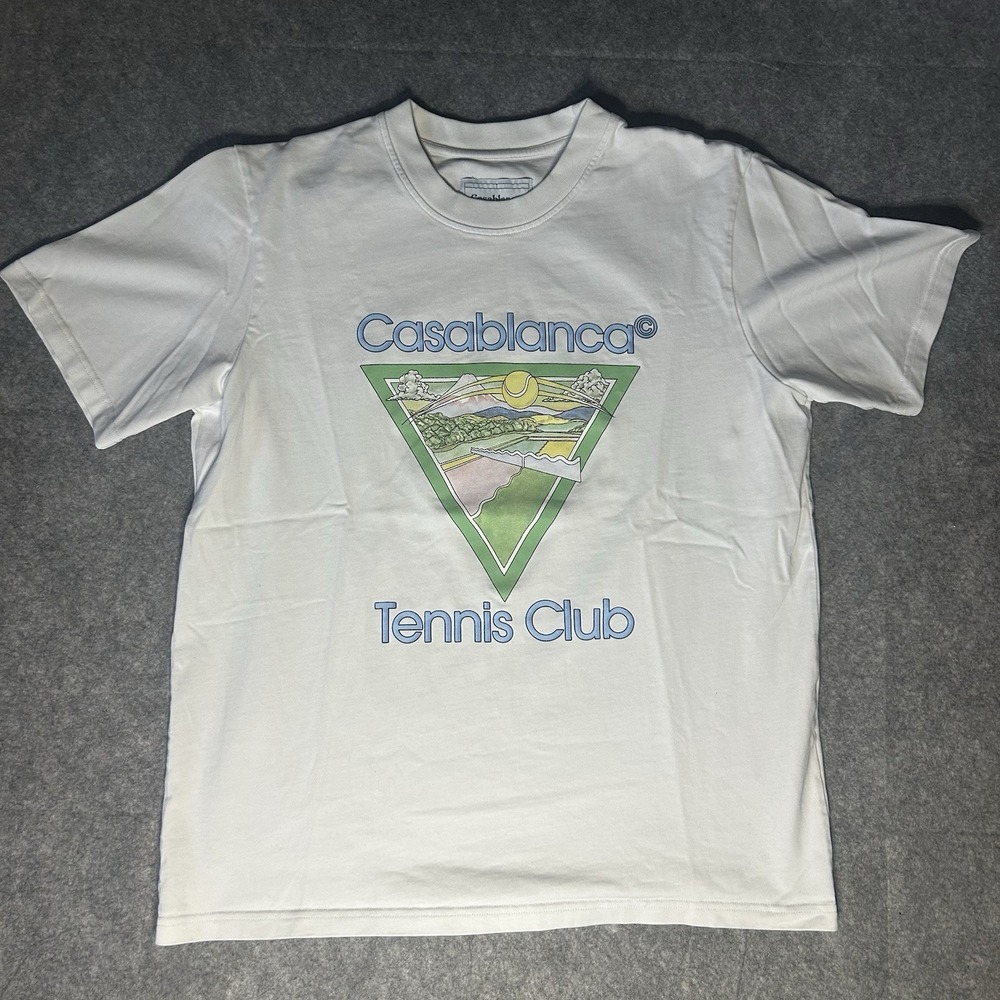 Casablanca Men's Large White Tennis Club T Shirt